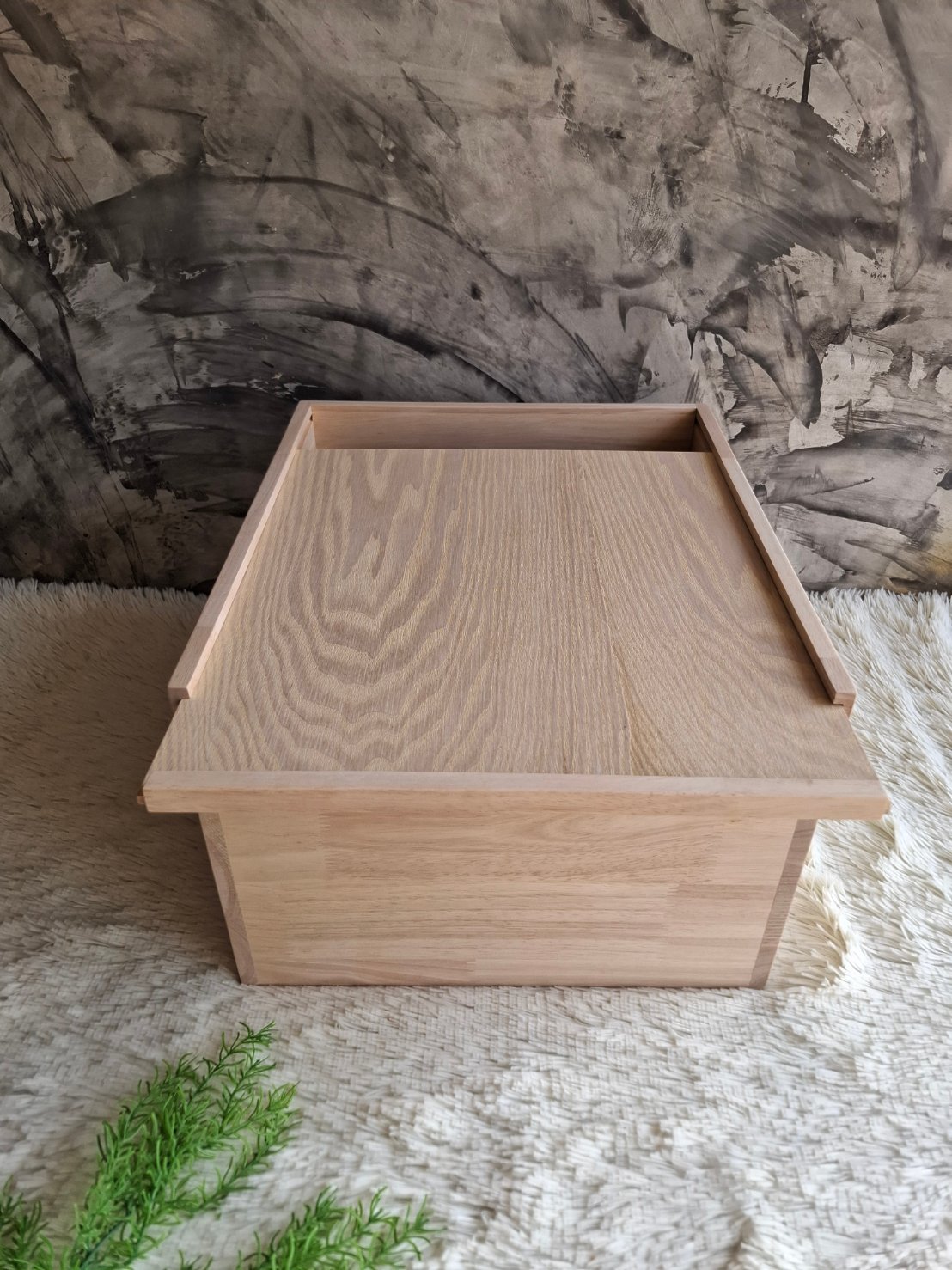 กล่องไม้ยางพาราแบบฝาสไลด์