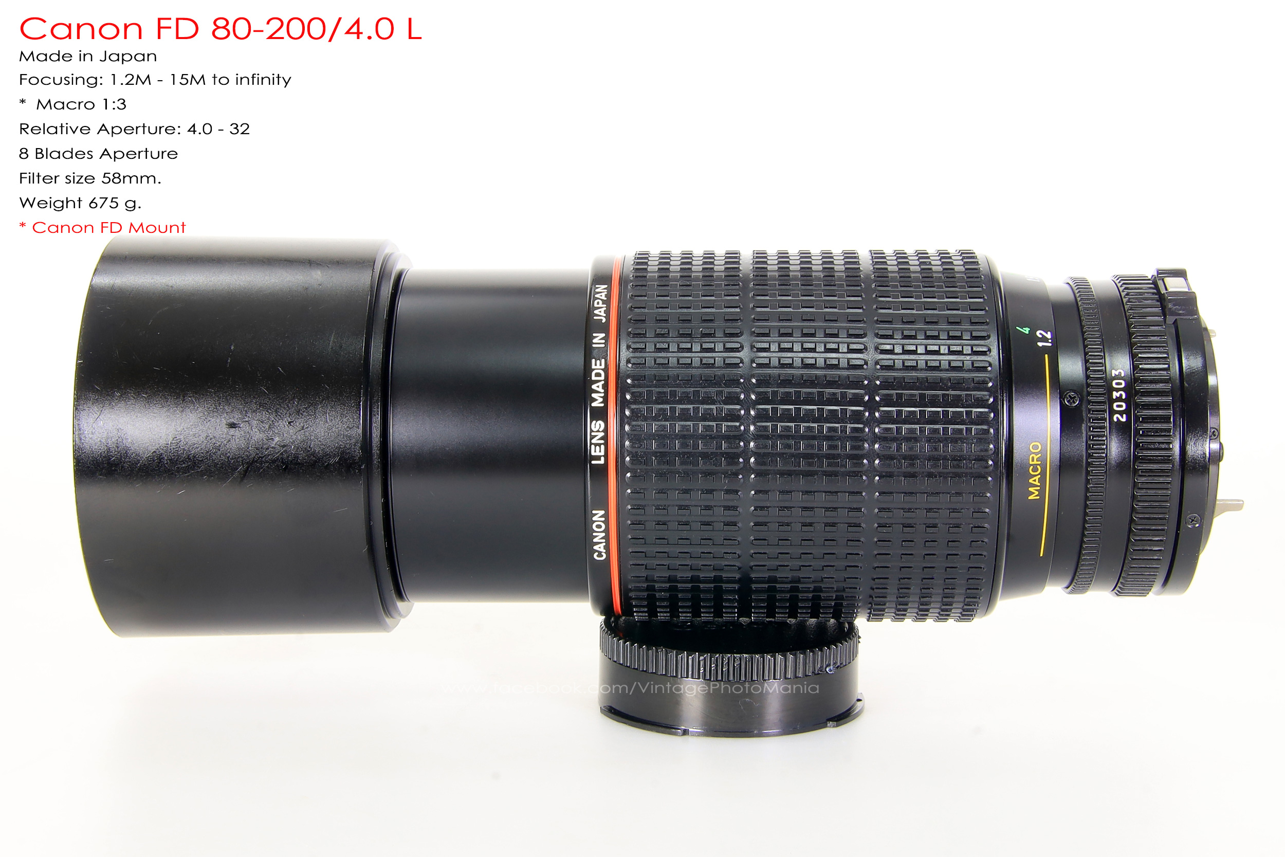 Canon FDn 80-200/4.0 L เลนส์มือหมุนเกรดโปร L รุ่นแรกๆของ Canon