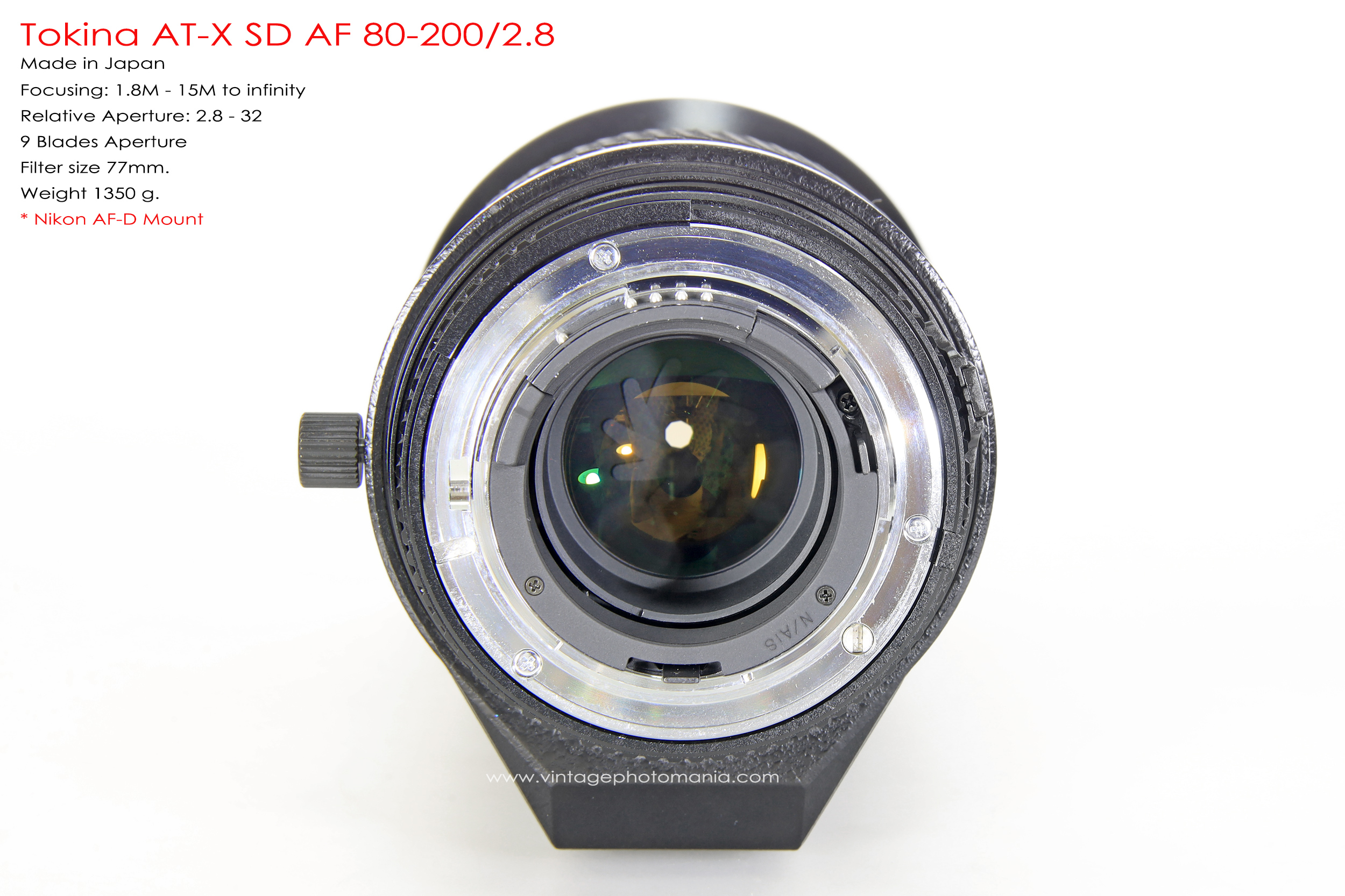 Tokina AT-X SD AF 80-200/2.8 *Nikon AF-D Mount เลนส์ซูมระดับโปรเอฟกว้างละลายหลังสวย