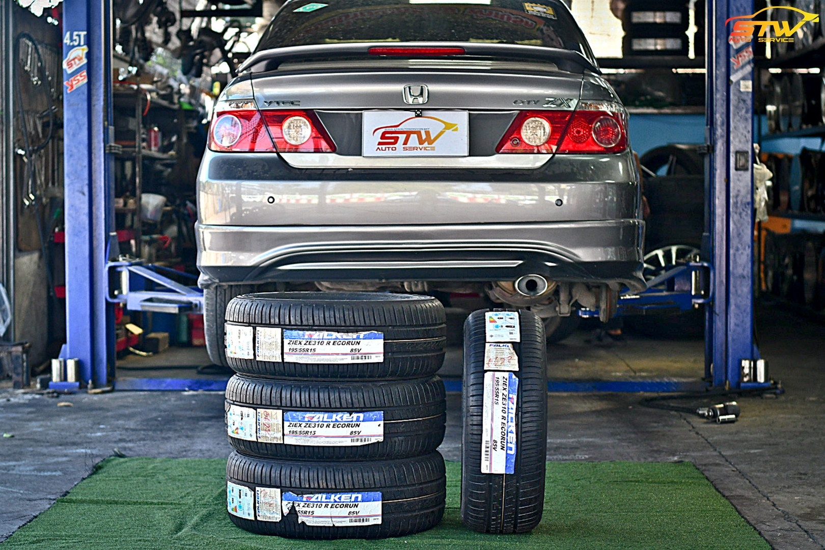 ยาง FALKEN ZIEX ZE310 EcoRun 195/55R15 85V ติดตั้งใส่ HONDA CITY ZX