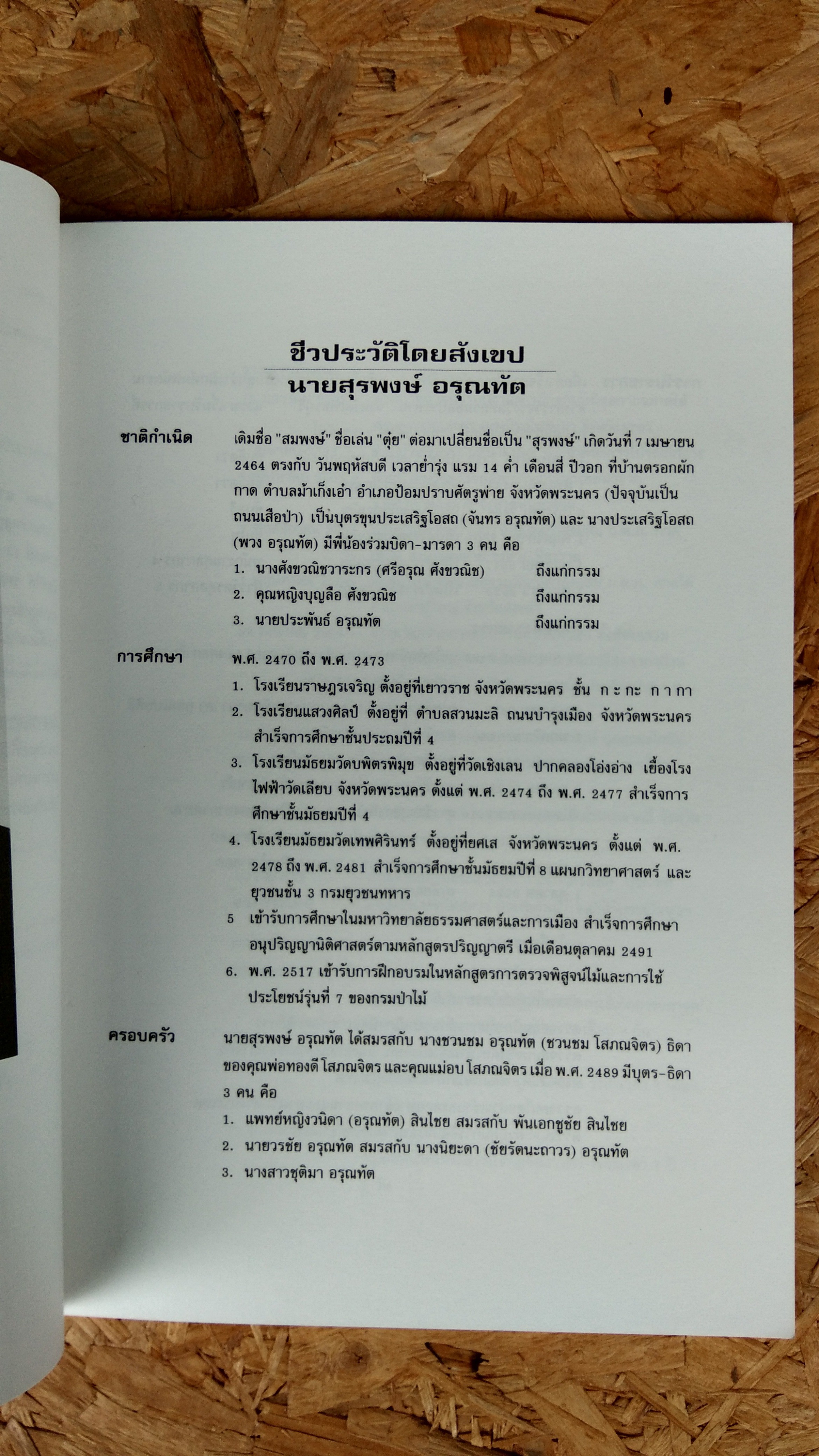 อาหารว่างของไทย : อนุสรณ์ในงานพระราชทานเพลิงศพ นายสุรพงษ์ อรุณทัต