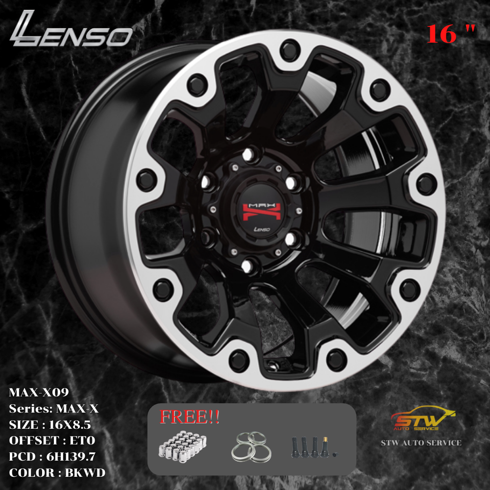 ล้อแม็กซ์ LENSO MAX-X09 ขอบ16นิ้ว ราคาถูก