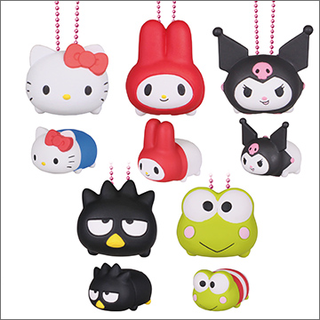 พวงกุญแจ Sanrio Characters 2 นอนตัวเล็ก ขนาดเฉพาะตรงตัวพวงกุญแจ 2 x 2 ซม. มี 5 แบบให้เลือก