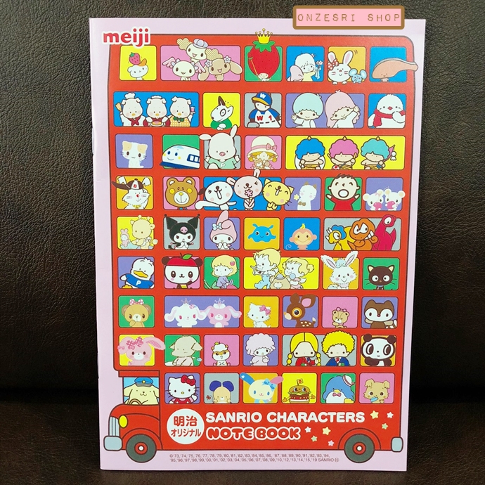 สมุด Sanrio Characters x mejii Notebook (Limited) ของพรีเมียมจาก meiji ญี่ปุ่น รวมลายตัวคาแรคเตอร์ Sanrio น่ารักมาก ขนาด 14.8 x 21 ซม. มี 24 หน้า มี 2 เล่ม (แบบปกติ/มีรอย)
