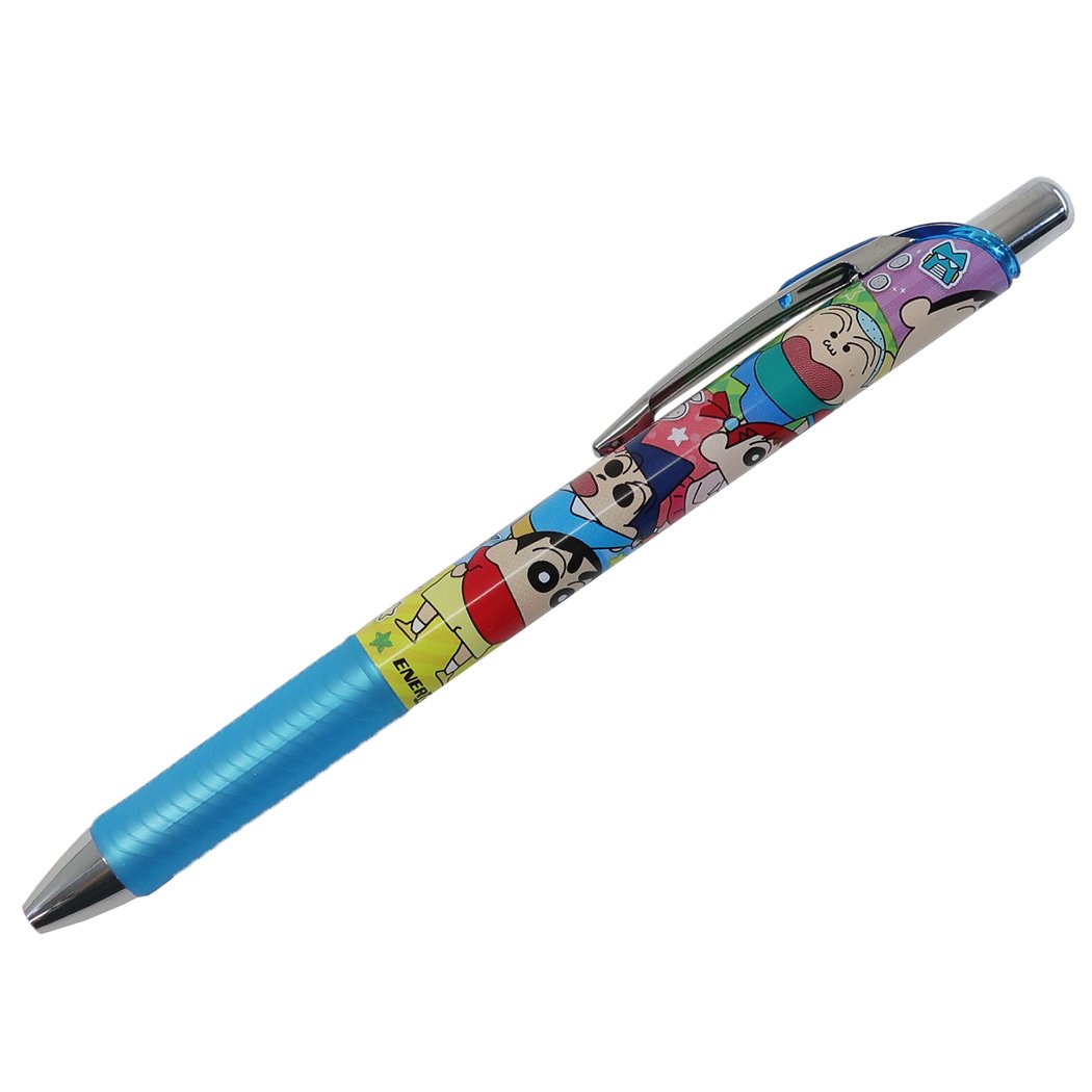 ปากกา Pentel Energel ลาย Crayon Shinchan (Friends) สีฟ้า หัว 0.5 หมึกสีดำ