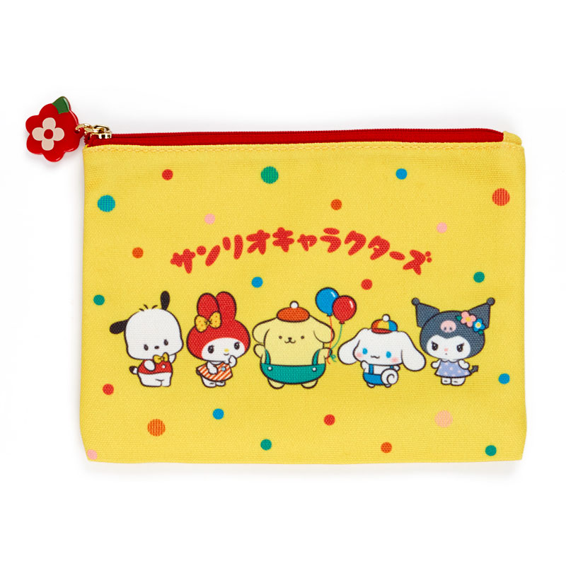 เซ็ตกระเป๋า Sanrio Retro Room Flat Pouch 2 ใบ ขนาด 23.5 x 0.8 x 19 / 19 x 0.8 x 14.5 ซม.