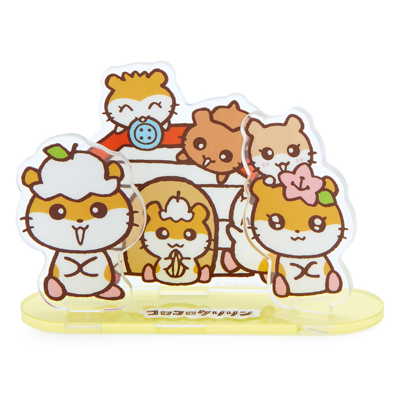 สแตนดี้อะคริลิคตั้งโชว์ Memories of Sanrio Heisei แบบ Corocorokuririn ขนาด 13.5 x 0.4 x 13.5 ซม.