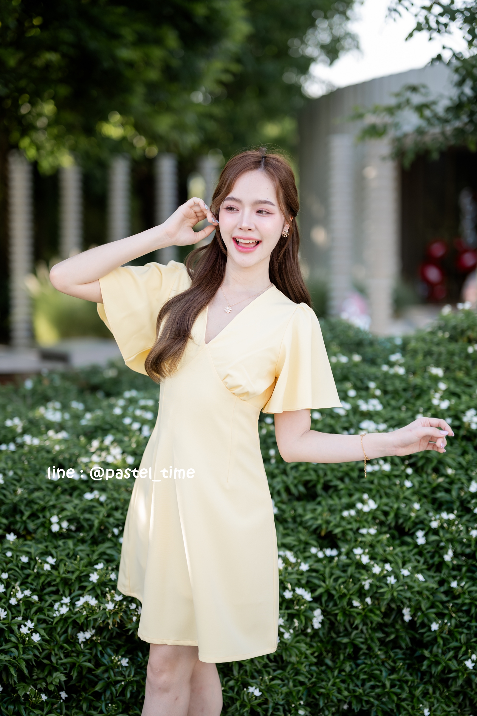 Sassy Flare Dress : สีเหลือง