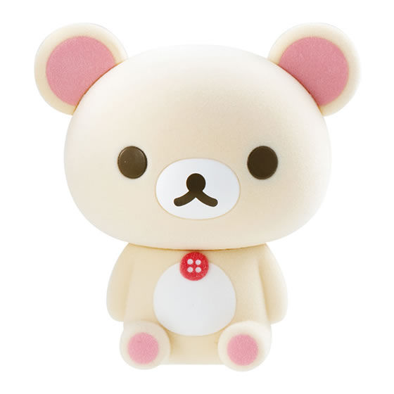 Capchara Rilakkuma Flocky 2 เป็นโมเดลแบบตั้งได้ ตัวใหญ่ประมาณ 8 ซม. ผิวเป็นเคลือบแบบกำมะหยี่ มี 4 แบบให้เลือก
