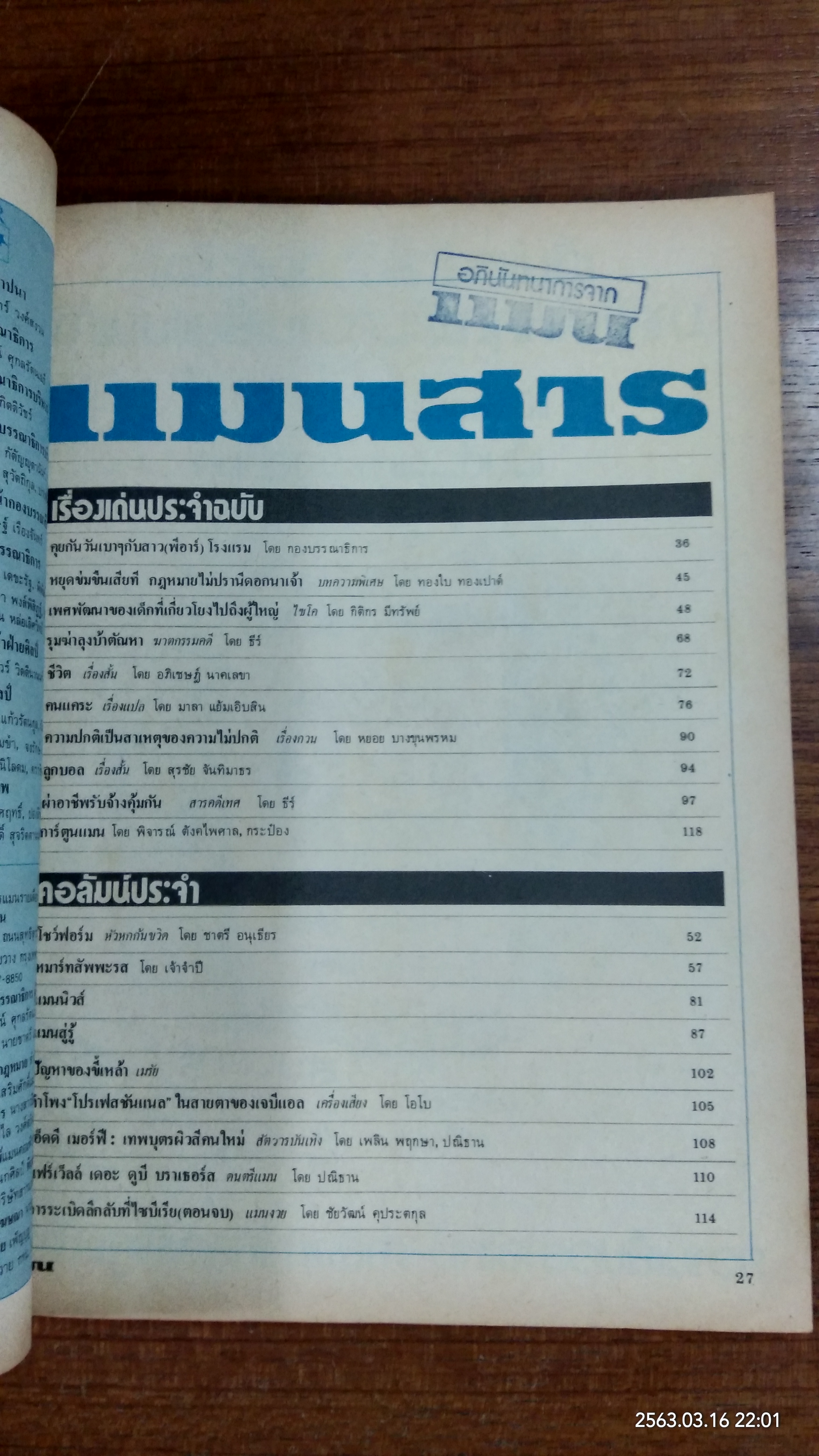 แมน ปีที่ 11 ฉบับที่ 100