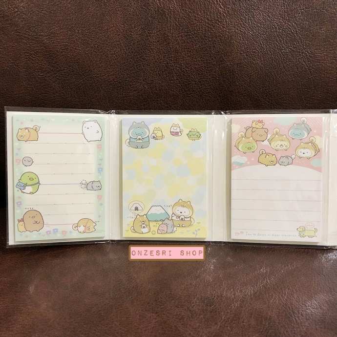 กระดาษโน้ต Memo แบบเล่มลาย Sumikko Gurashi - Dog Cosplay with Puppy สีชมพู มียางลบเล็ก 6 ก้อน ขนาด 9 x 7 x 1.8 ซม. กระดาษมี 6 ลาย รวม 120 แผ่น