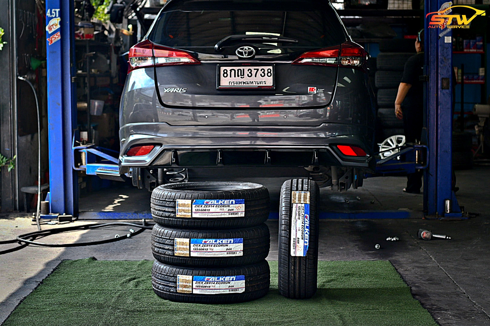 ยาง FALKEN ZIEX ZE914 185/60R15 84H ติดตั้งใส่ TOYOTA YARIS