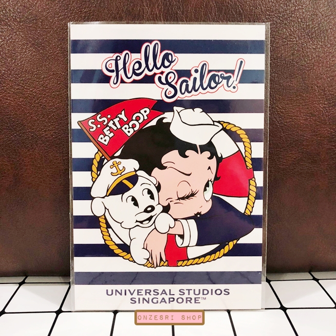 Betty Boop Postcard from Universal Studios Singapore ลาย Sailor