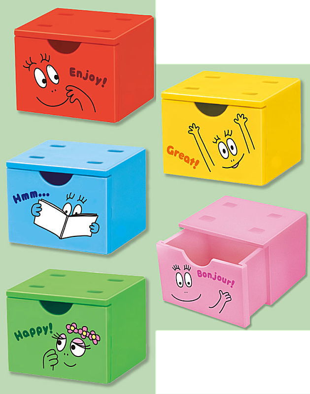เซ็ตกล่องใส่ของเล็ก Barbapapa Stacked! Mini Chest ขนาดกล่องละ 3.1 x 4.4 x 3.5 ซม. มี 5 กล่องในเซ็ต