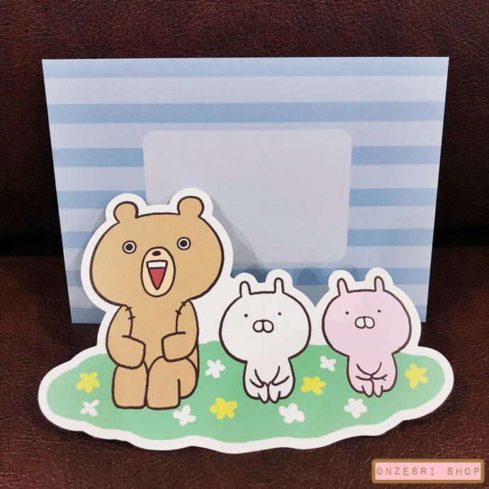 Kumasan Usamaru Card From Japan คาแรกเตอร์สติกเกอร์ไลน์จากญี่ปุ่น การ์ดเปล่าลาย Kumasan Usamaru เป็นกระดาษแข็ง มาพร้อมซอง เขียนด้านหลังได้ ขนาด 14 x 9 ซม.
