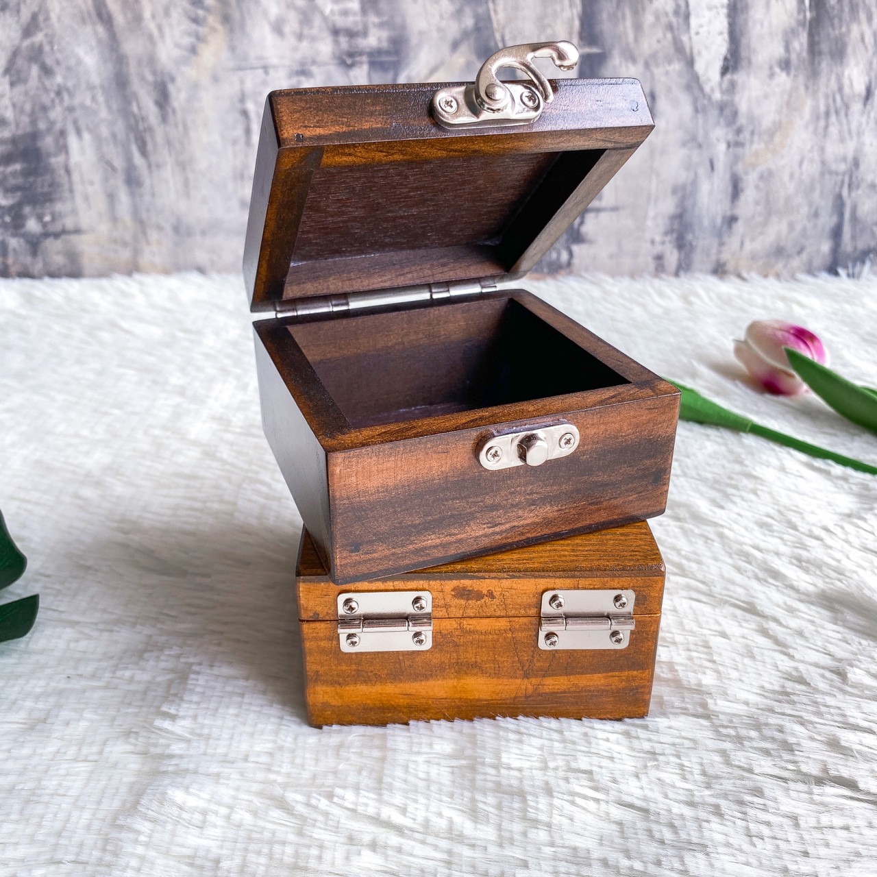 กล่องไม้ฝาล็อค ไซส์ S (Wooden lock box, S size)