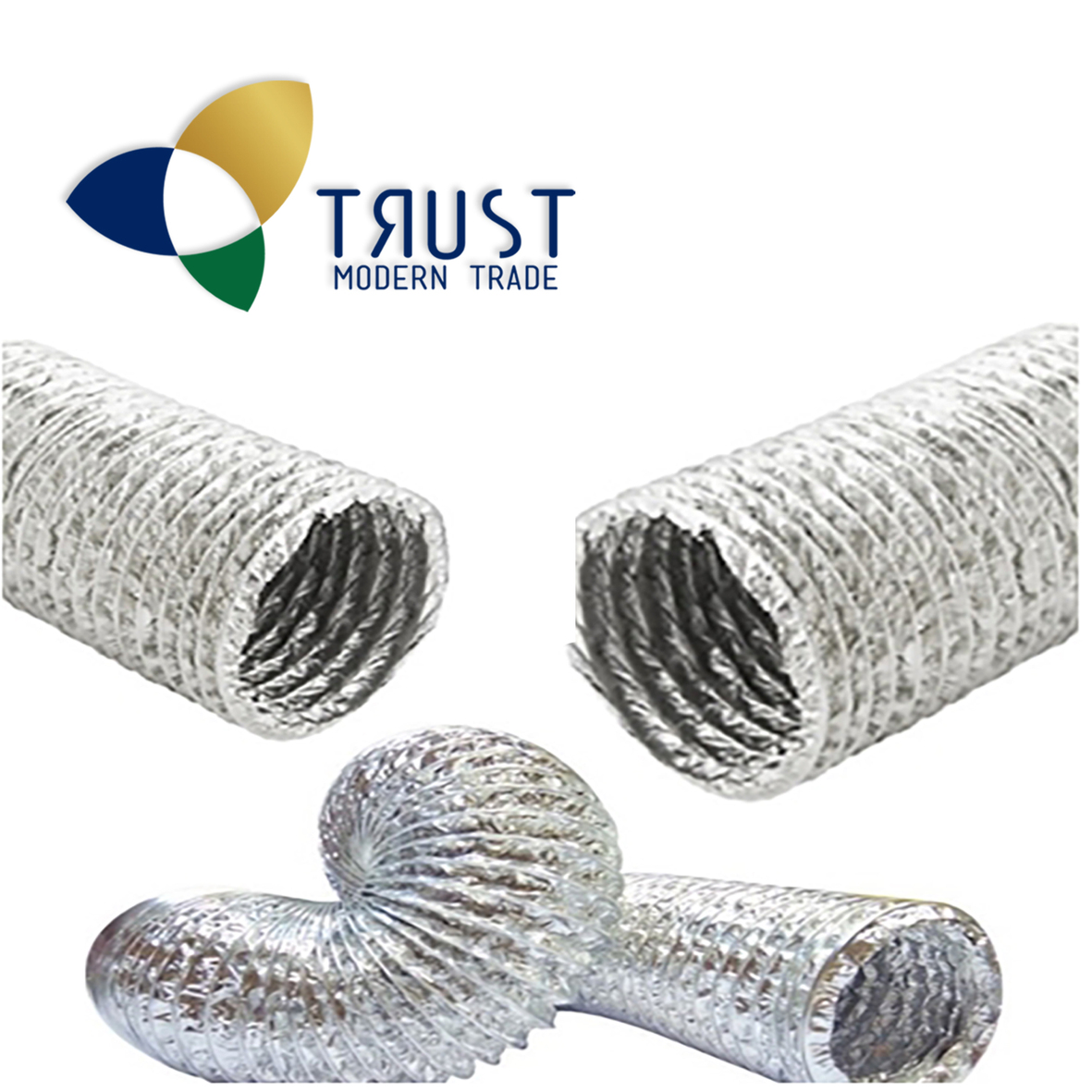 ท่อลมอลูมิเนียมฟอยล์ชนิดยืดหยุ่นสูง ท่อลมอลูมิเนียม ท่อลมระบายอากาศ 4 นิ้ว ถึง 20นิ้ว ยาว 10 เมตร 0 กก. 1