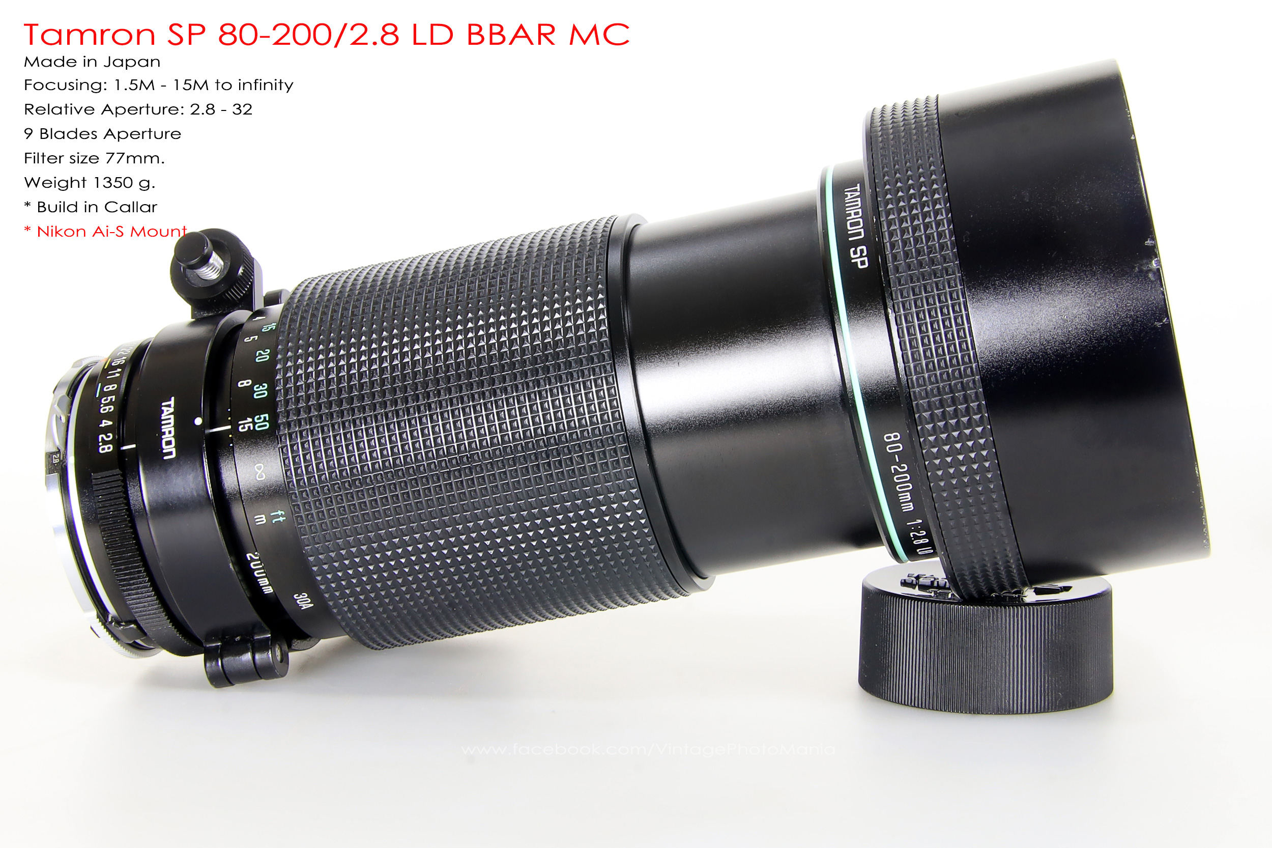 Tamron SP 80-200/2.8 LD BBAR MC *Nikon Ai-S Mount เลนส์ไวแสงgva 2.8 ตัวหายาก