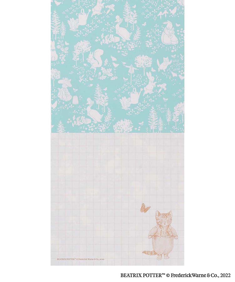 สมุดฉีก Peter Rabbit Square Memo สีฟ้า ขนาด 9.5 x 9.5 x 1 ซม. มี 4 ลาย รวม 100 แผ่น