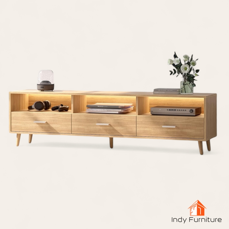 ตู้อเนกประสงค์ ไม้ยางพารา รุ่น Naja-B160 สีธรรมชาติ