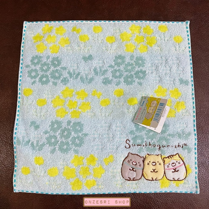 ผ้าขนหนู Sumikko Gurashi Neko Theme สีฟ้า ขนาด 25 x 25 ซม.