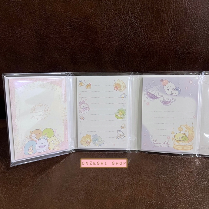 Memo แบบเล่มลาย Sumikko Gurashi Rabbit's Mysterious Charm สีชมพู มียางลบเล็ก 6 ก้อน ขนาด 9 x 7 x 1.8 ซม. กระดาษมี 6 ลาย รวม 120 แผ่น