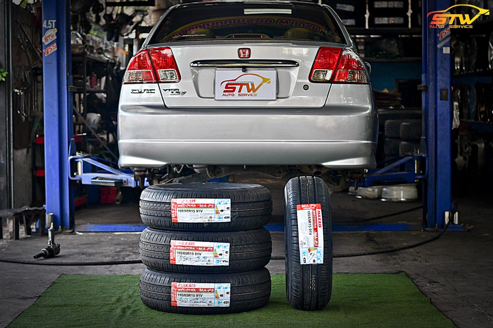 เปลี่ยนยาง HONDA CIVIC Dimension MAXXIS MA-P5 195/65R15 91V