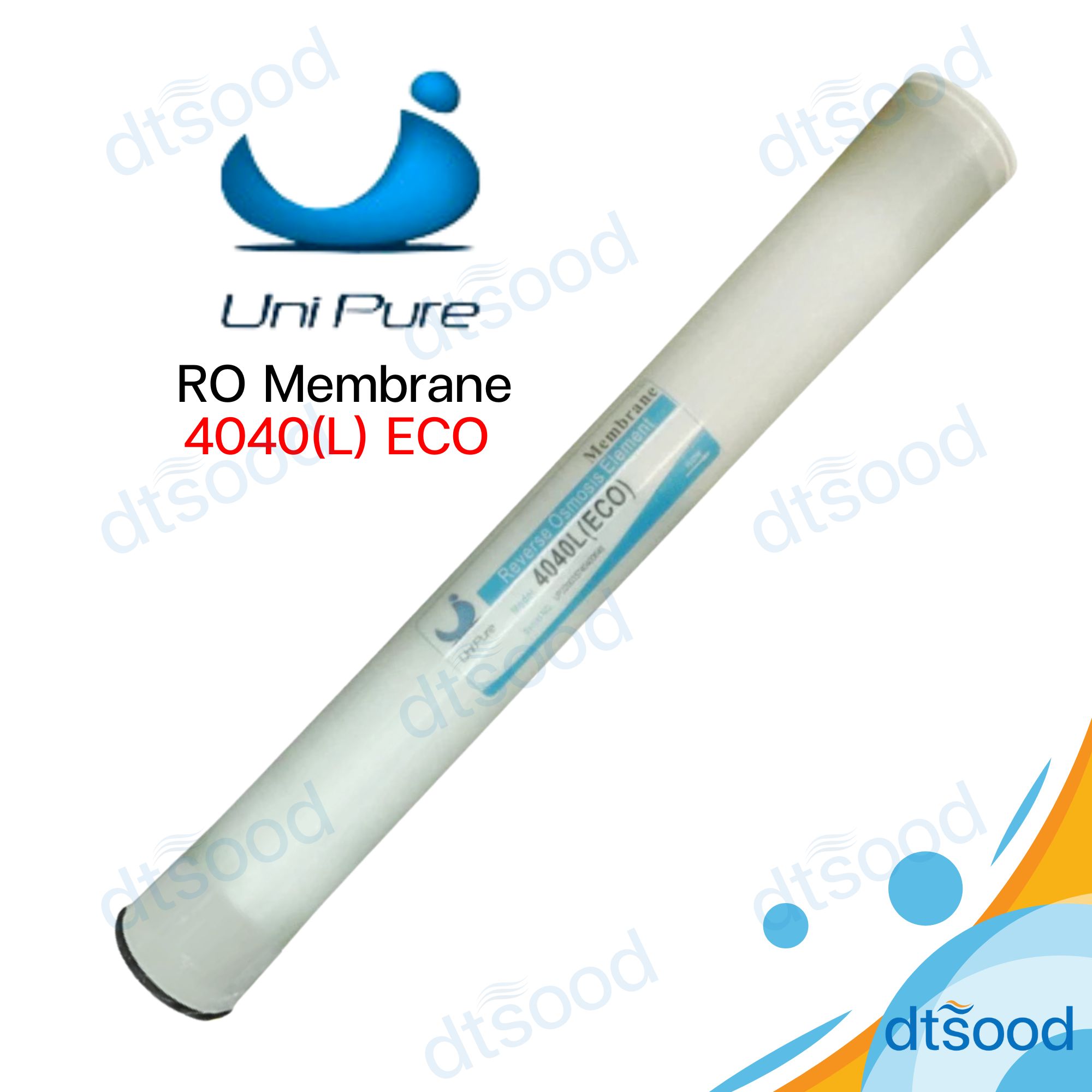 ไส้กรองน้ำเมมเบรน RO Membrane Unipure 4040 ขนาด 4"x40" ไส้กรองอุตสาหกรรม โรงน้ำดื่ม ไส้กรอง RO4040
