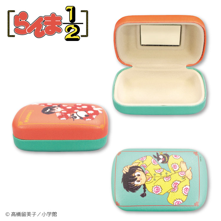 กล่องเล็ก Ranma 1/2 Accessory Case ทำจากหนัง PU มีกระจกด้านใน ใส่ของเล็กน้อยได้ ขนาด 5.5 x 8.5 ซม.