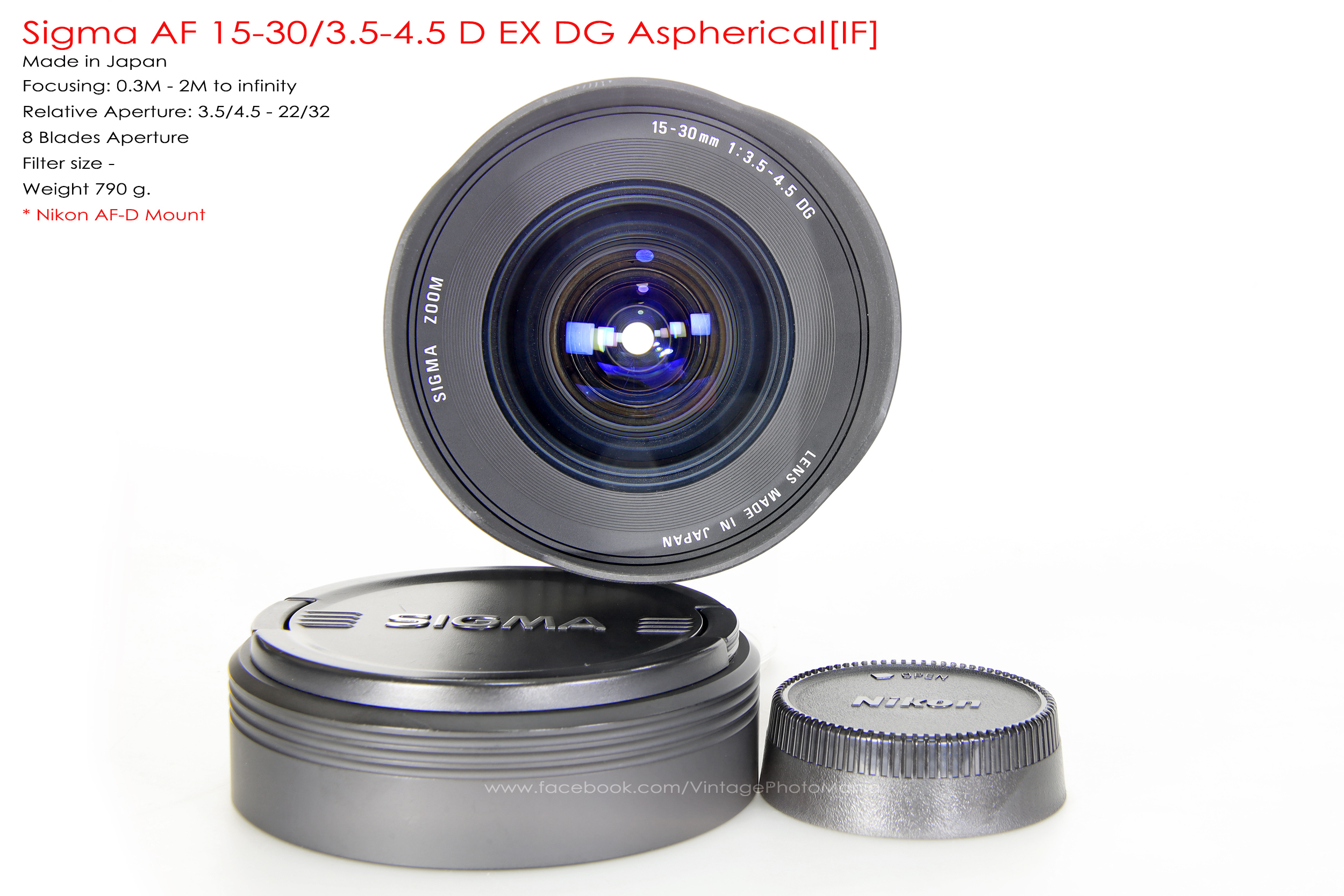 Sigma AF 15-30/3.5-4.5D EX DG Aspherical[IF] *Nikon AF-D Mount เลนส์ไวด์สุดๆรองรับกล้องฟูลเฟรม
