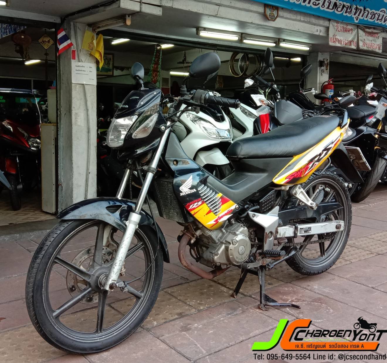 รถบ้านเทินร์มา HONDA SONIC125 จดทะเบียนปี 46 สภาพเก่าเดิม เครื่องโอเครขี่ปกติ ชุดสีมีร่องรอยตามการใช้งาน