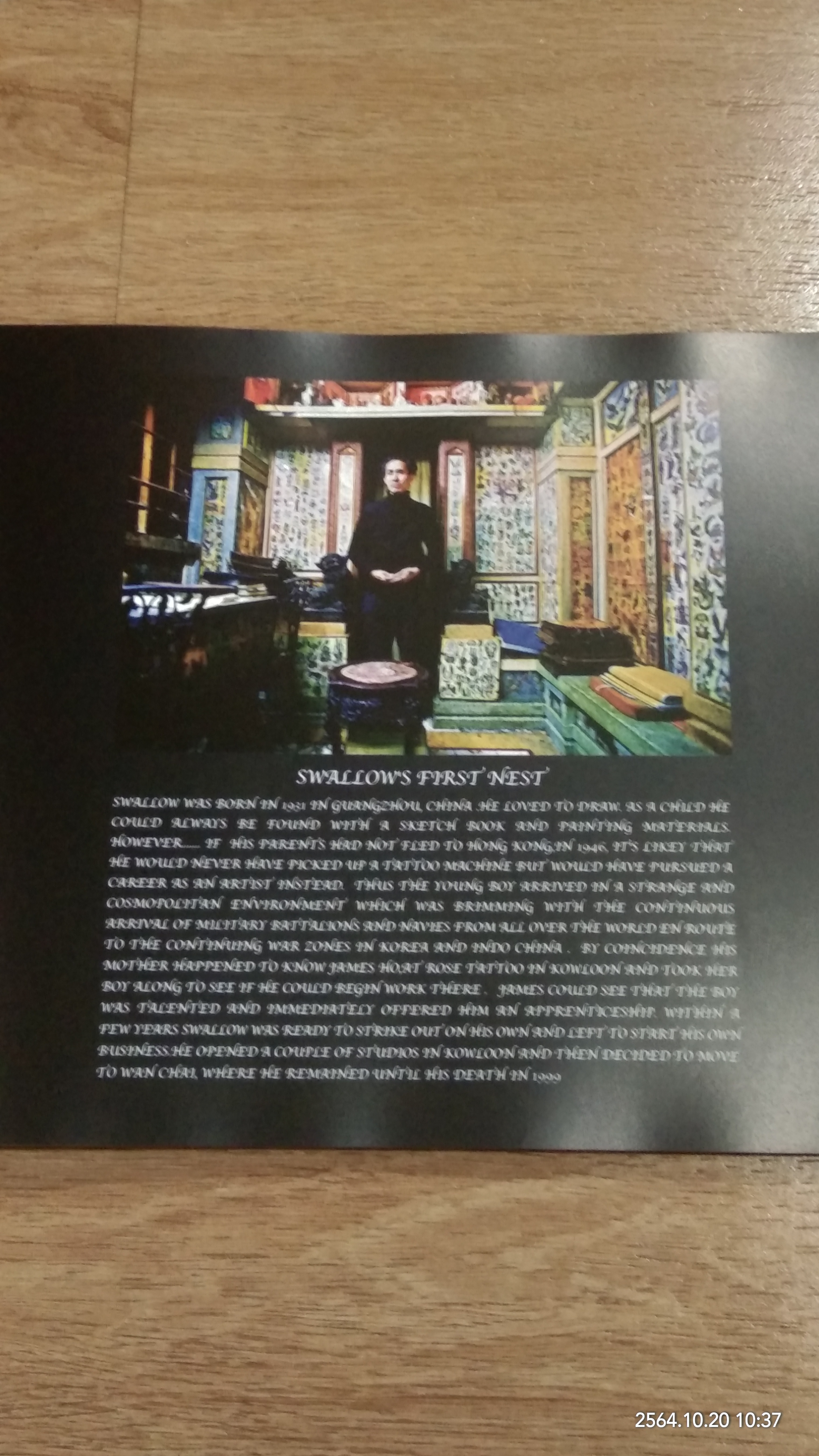 SWALLOW TATTOO STUDIO HONG KONG 1963-1998