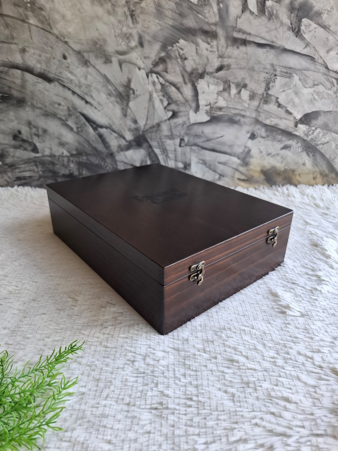 กล่องไม้สนแบบฝาล็อค