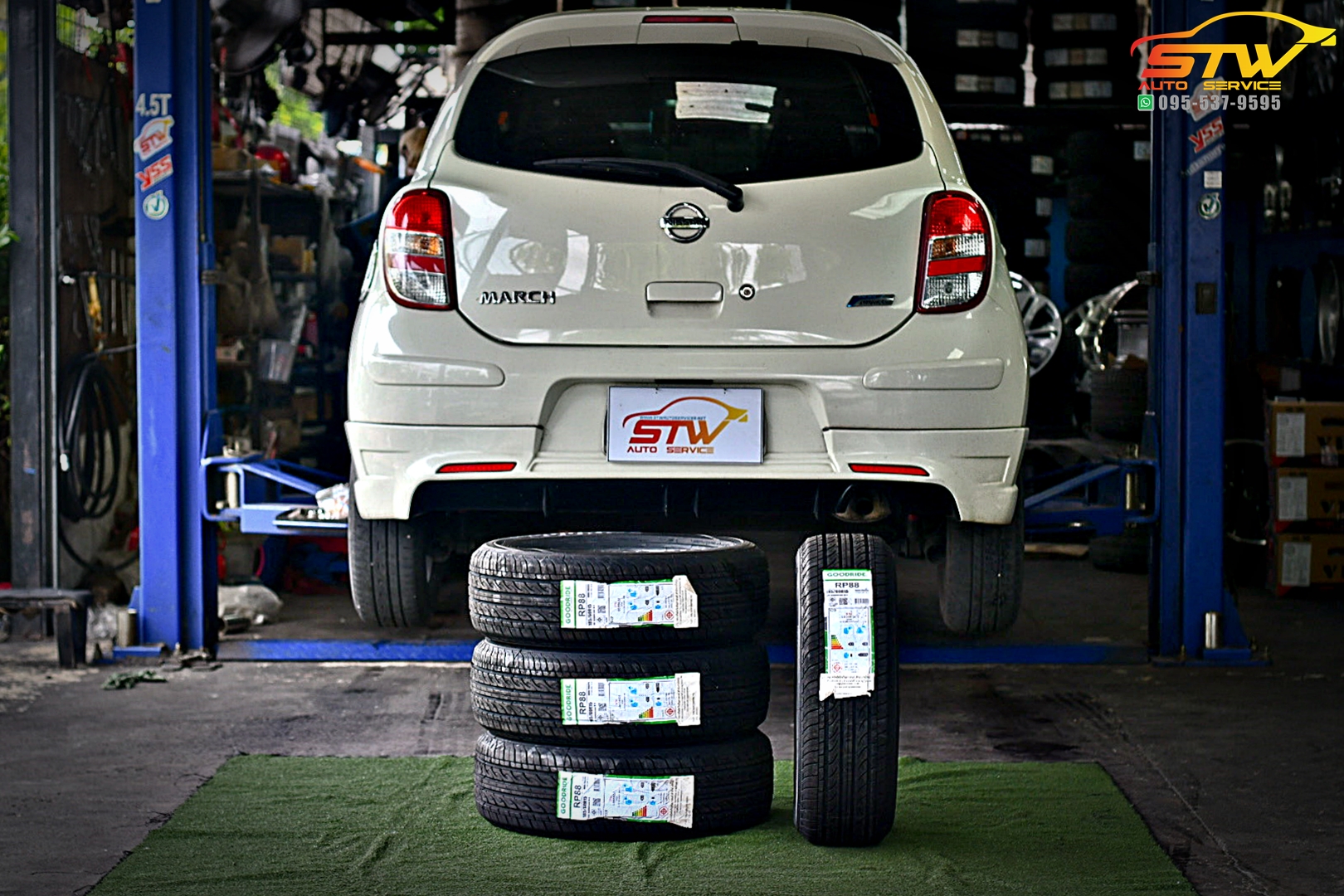 เปลี่ยนยาง NISSAN MARCH GOODRIDE RADIAL RP88 185/60R15 84H