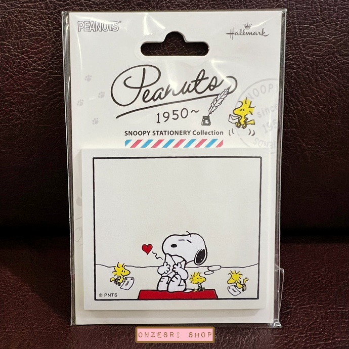 กระดาษโน้ตมีกาว Snoopy x Hallmark Sticky Memo ลายจดหมายสีขาว ขนาด 5.4 x 6.2 ซม. มี 30 แผ่น