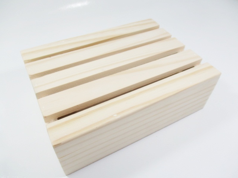 งานดิบกล่องไม้สนฝาครอบขนาด 13x18x6cm