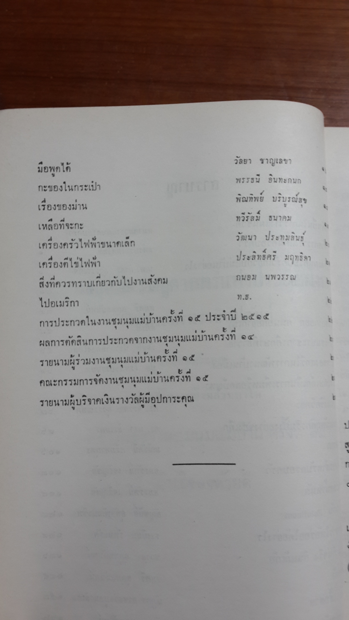 วารสาร คหเศรษฐศาสตร์ ฉบับพิเศษ : อนุสรณ์ งานชุมนุมแม่บ้าน ครั้งที่ ๑๕ ๓ พ.ย.- ๗ พ.ย.๒๕๑๕