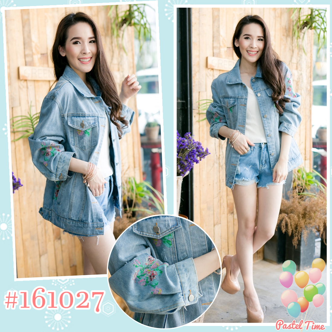 Fiore Cross-stich Denim Jacket
