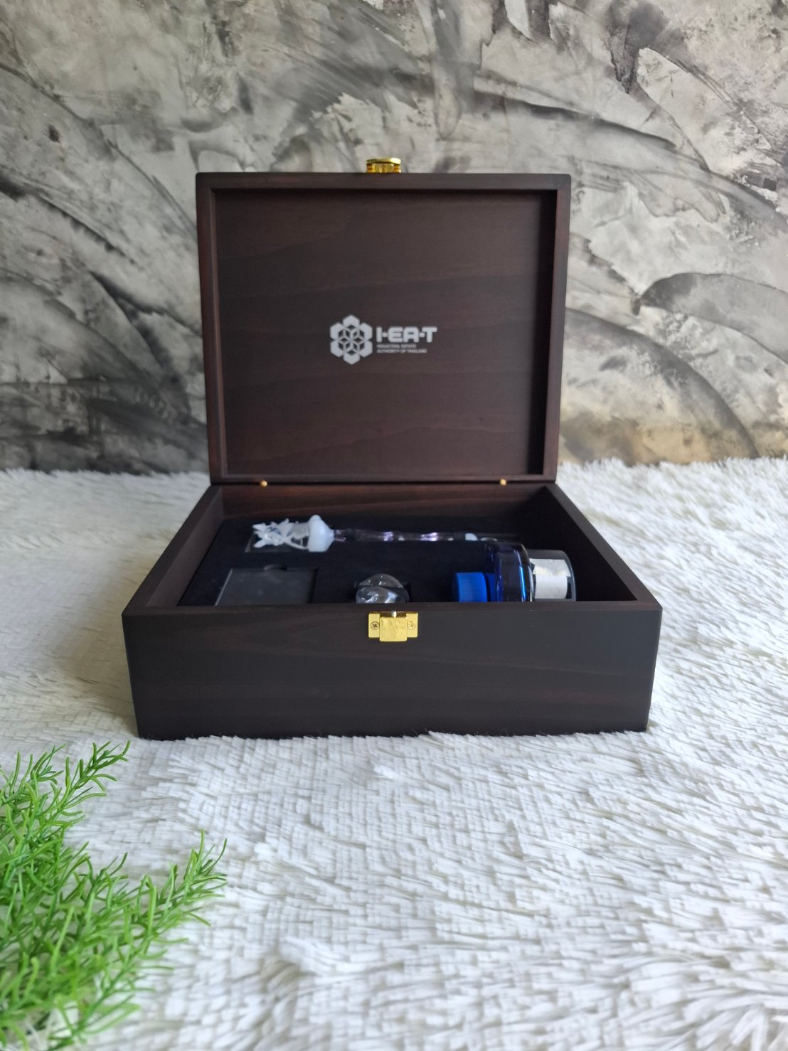 กล่องไม้ใส่ปากกา+น้ำหมึก