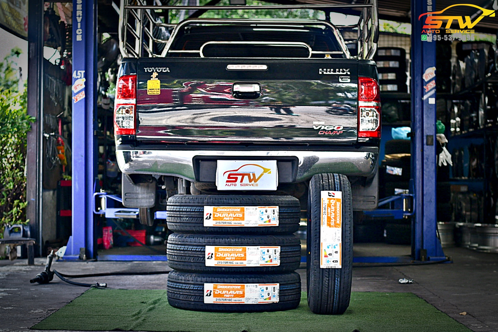 เปลี่ยนยาง TOYOTA VIGO CHAMP BRIDGESTONE DURAVIS R611 215/70R16 108/106S