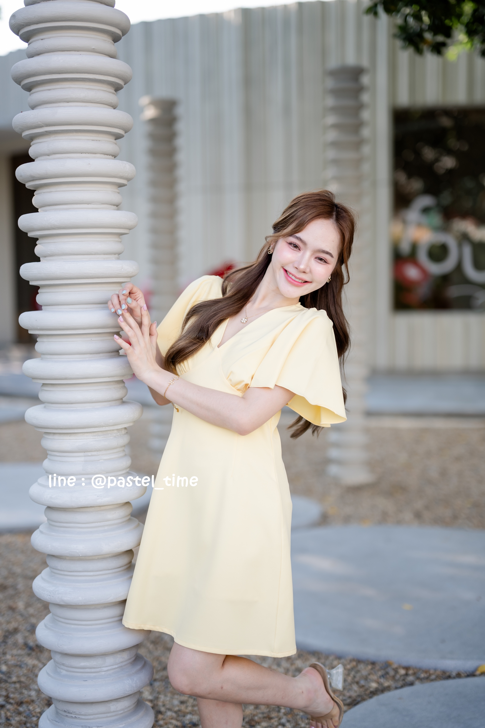 Sassy Flare Dress : สีเหลือง