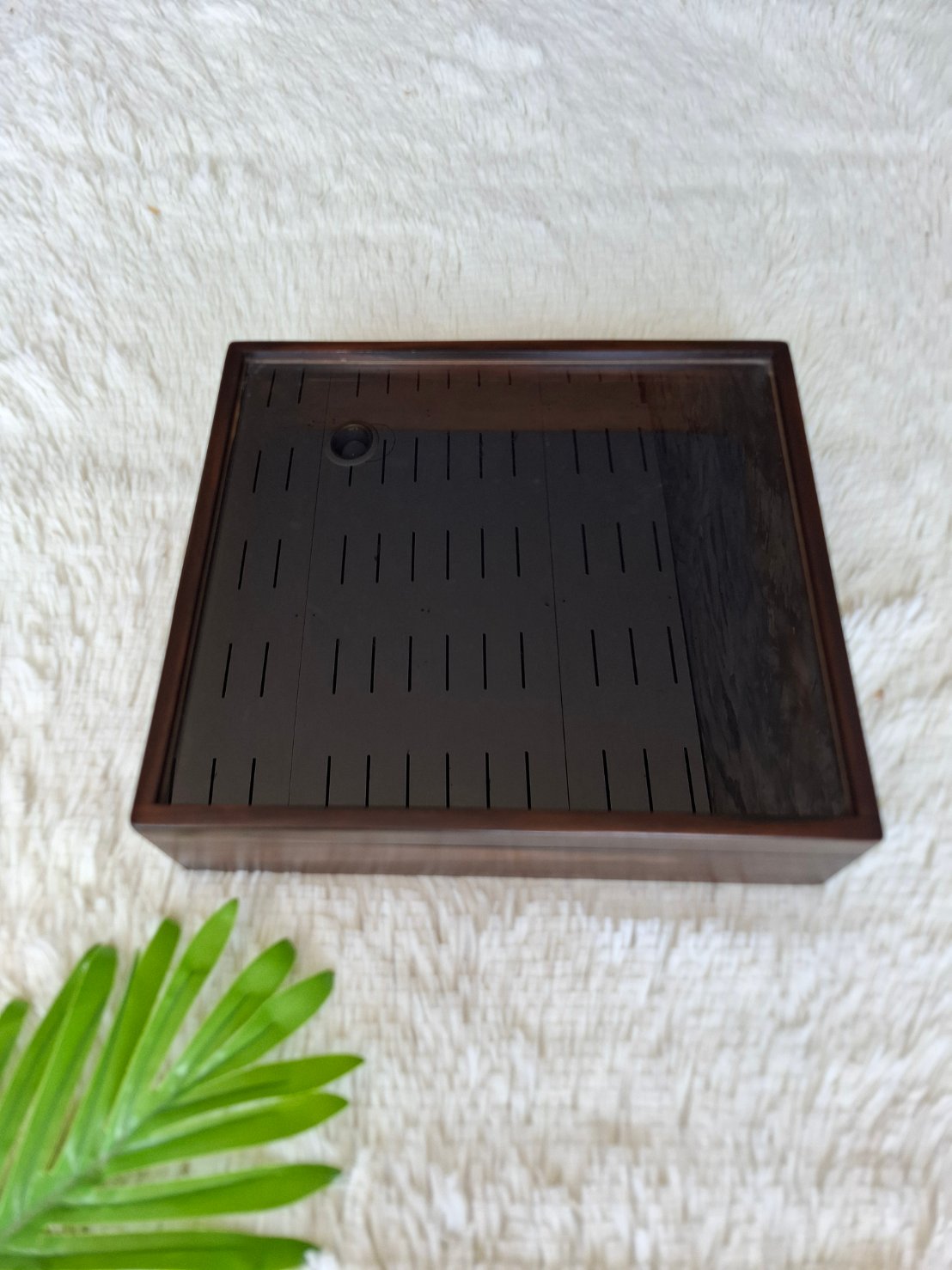 กล่องไม้สน สีวอลนัท