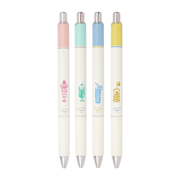 เซ็ตปากกา Pentel Energel Clena (Limited Design) แบบ Pure Cafe Set หัว 0.4 หมึกสีดำ