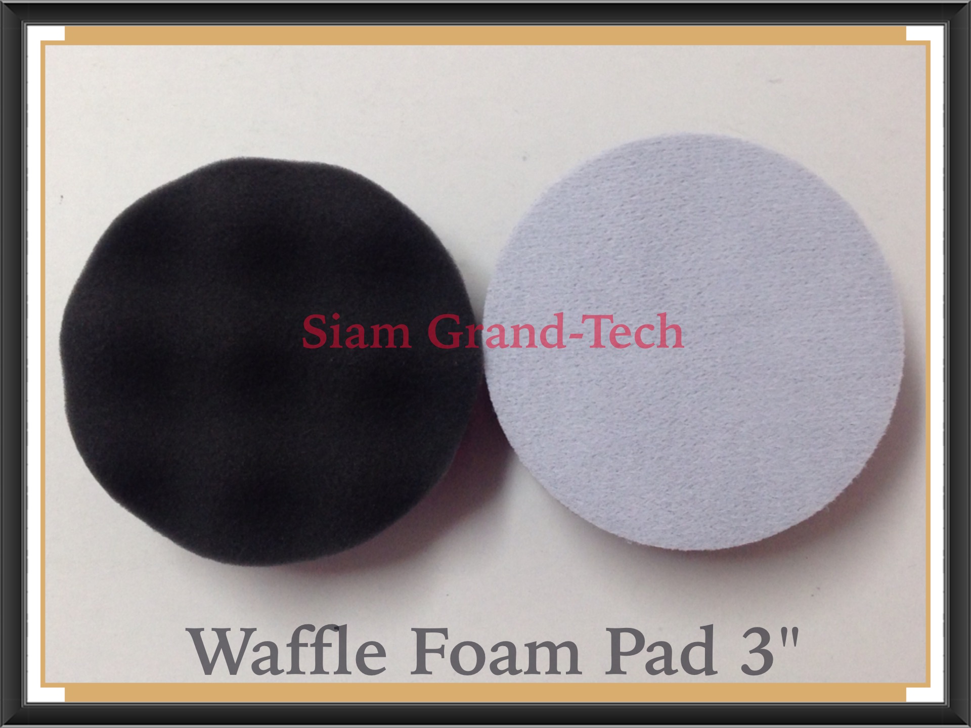 ฟองน้ำขัดสีรถยนต์ 3 นิ้ว แบบรังไข่ สีดำ