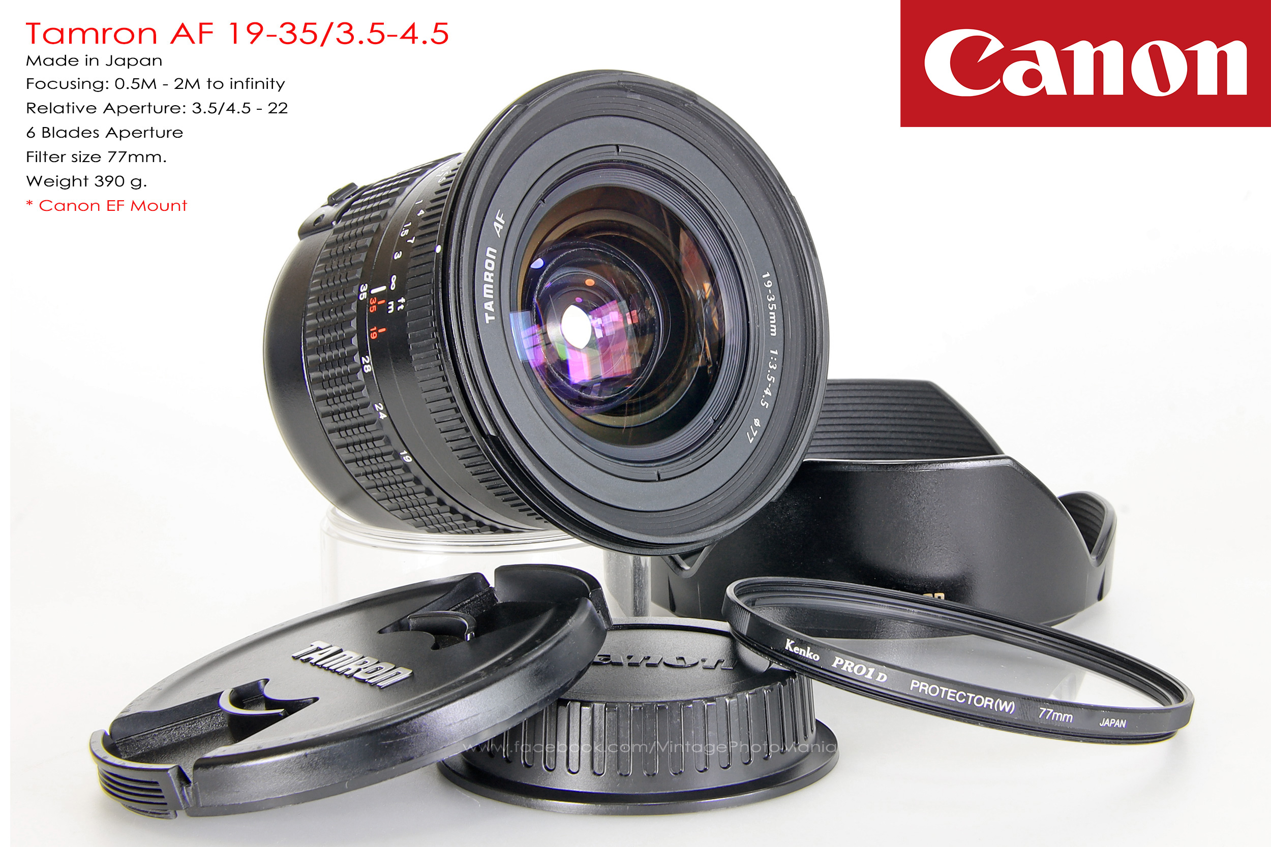 Tamron AF 19-35/3.5-4.5 *Canon EF Mount เลนส์ไวด์รองรับกล้องฟูลเฟรม Canon [Used]