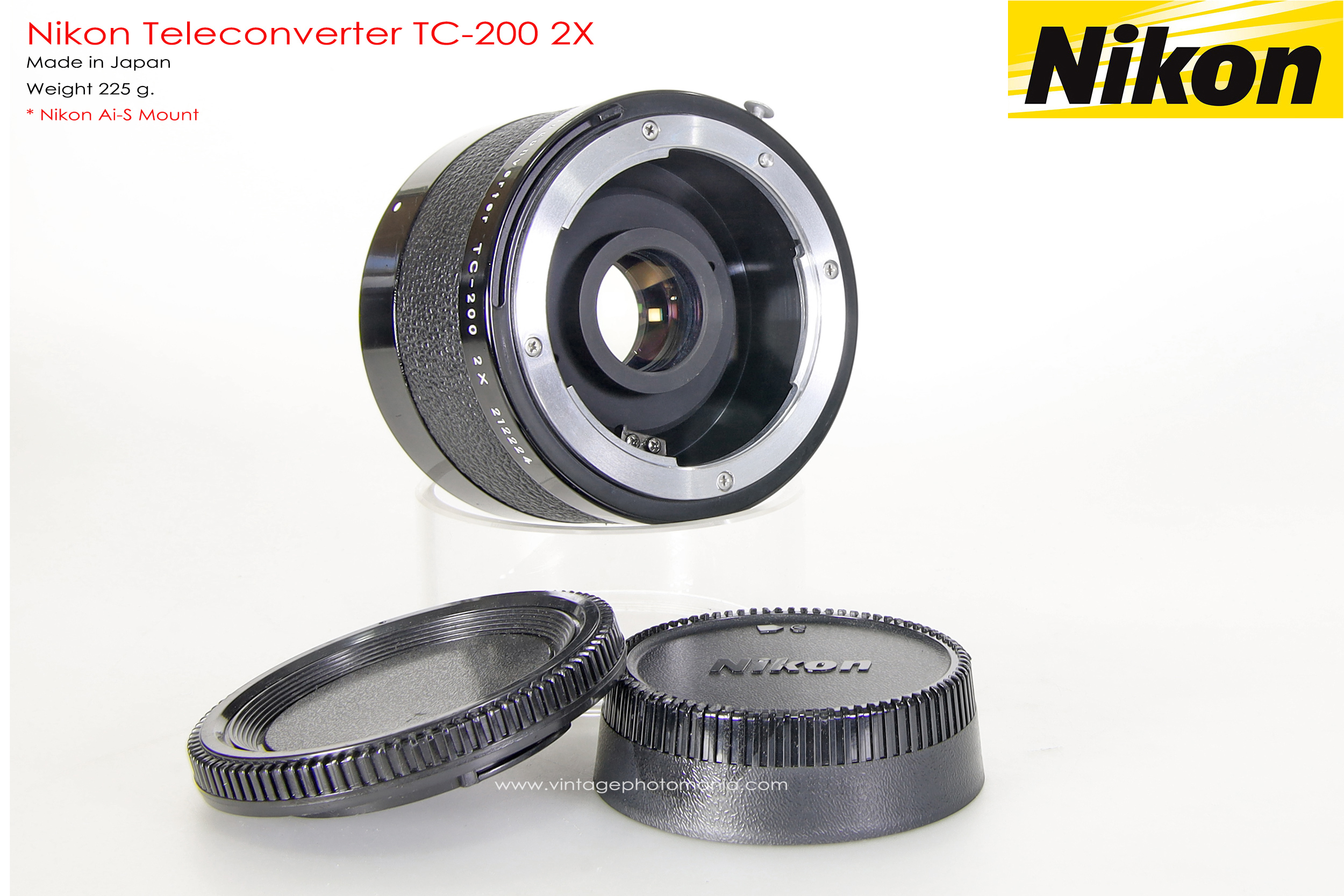 Nikon TC-200 Teleconvertor 2X *Nikon Ai-S Mount สำหรับเลนส์ Nikon Ai-S Lens