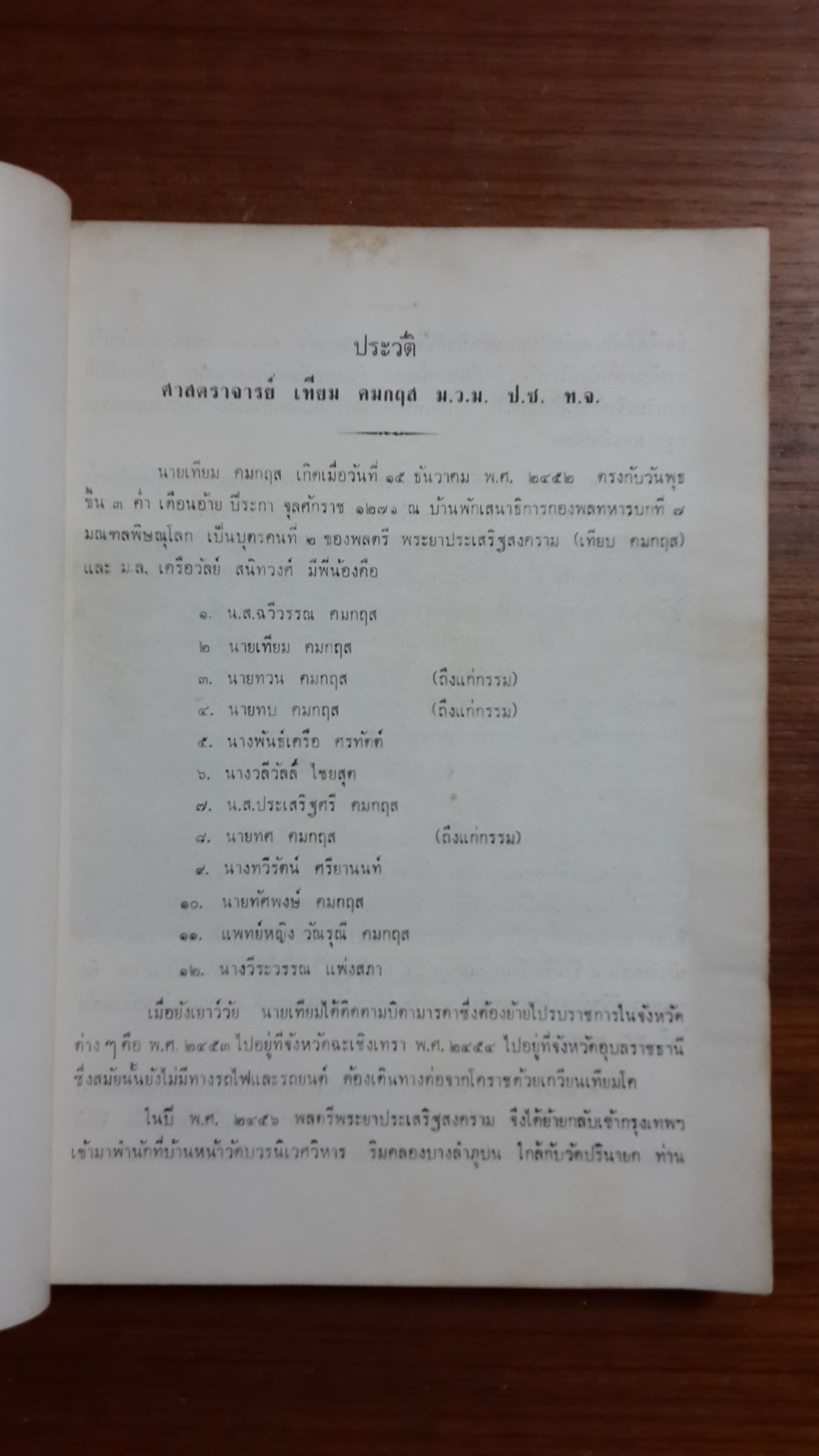 การป่าไม้ในประเทศไทย : อนุสรณ์ในงานพระราชทานเพลิงศพ ศาสตราจารย์เทียม คมกฤส