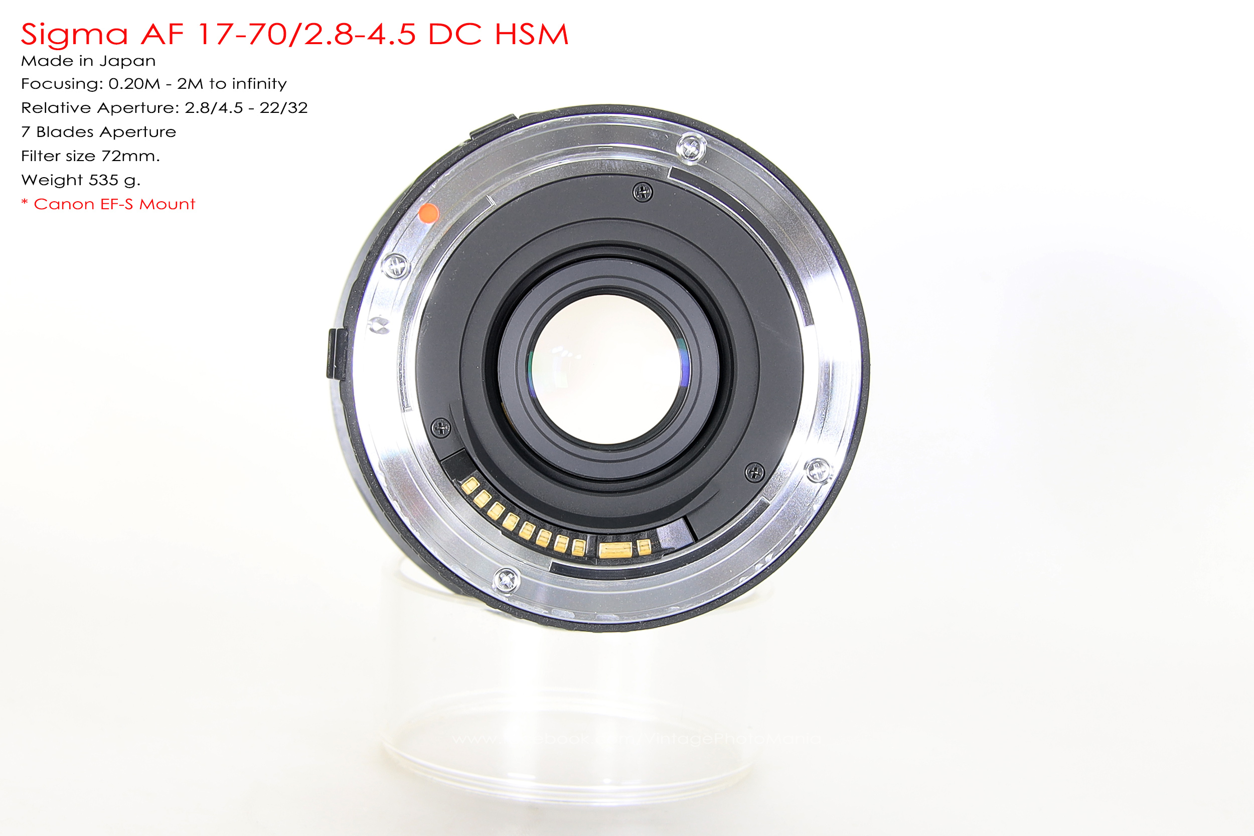 Sigma AF 17-70/2.8-4.5 DC HSM *Canon EF-S Mount [USED]