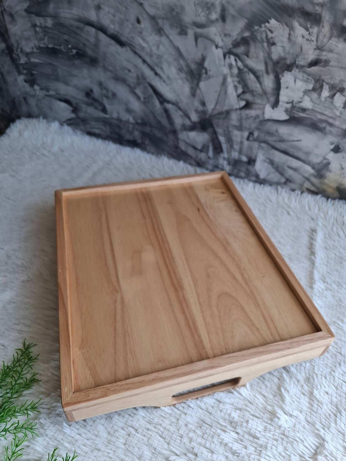 ถาดไม้ยางพารา