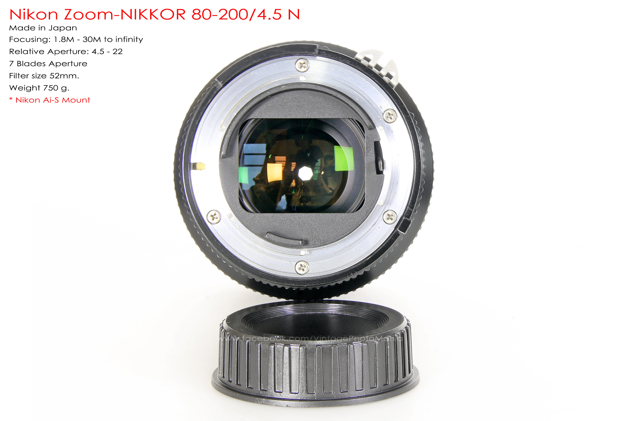 Nikon Zoom-Nikkor 80-200/4.5 N *Nikon Ai-S Mount เลนส์ซูมมือหมุนระยะไกลคมๆจากนิค่อน